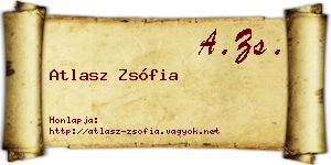 Atlasz Zsófia névjegykártya
