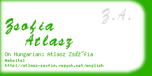 zsofia atlasz business card